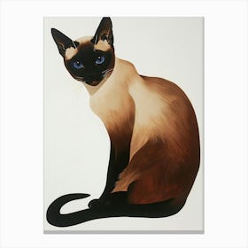 Siamese Cat Painting 3 Canvas Print
