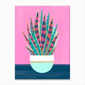 Painted Snake Plant Canvas Print