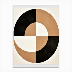 Beige Geometric Duesseldorf Dynamics Canvas Print