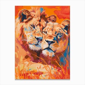 Transvaal Lion Rituals Fauvist Painting 4 Canvas Print