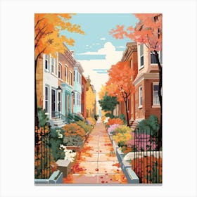 Washington In Autumn Fall Travel Art 3 Canvas Print