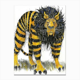 Lion Illustration 3 Canvas Print