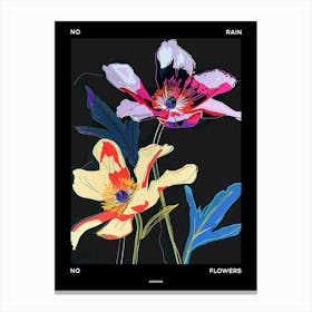 No Rain No Flowers Poster Anemone 3 Canvas Print