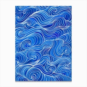 Abstract Sea Wave Pattern Canvas Print