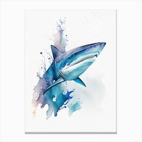 Sandbar Shark Watercolour Canvas Print
