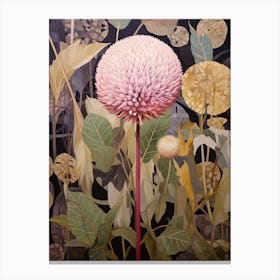 Flower Illustration Globe Amaranth 3 Canvas Print