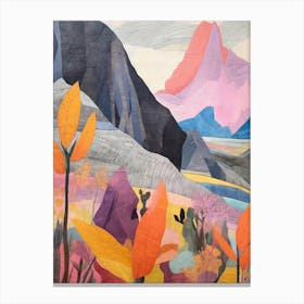 Mount Kanlaon Philippines 3 Colourful Mountain Illustration Canvas Print