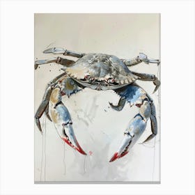 Crab Pastel Watercolour 3 Leinwandbild