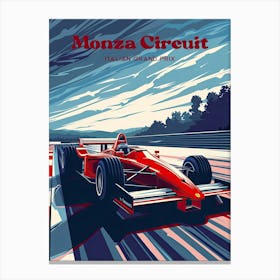 Monza Circuit Grand Prix Red Bull Art Illustration Stampe su tela