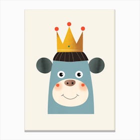 Little Chimpanzee 4 Wearing A Crown Canvas Print