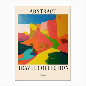 Abstract Travel Collection Poster Pakistan 2 Canvas Print