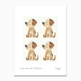 Cute Animals Collection Puppy 4 Canvas Print