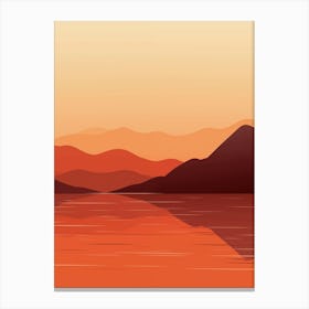 Sunset In The Mountains 1 Canvas Print