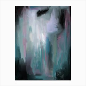 CAMBRIDGE - Blue and Black Abstract Canvas Print