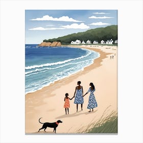 People On The Beach Painting (27) Canvas Print