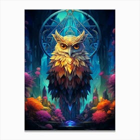 Owl In The Forest 2 Canvas Print