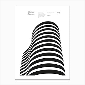 Modern Curves 13, Modern Architecture Design Poster, minimalist interior wall decor Canvas Print