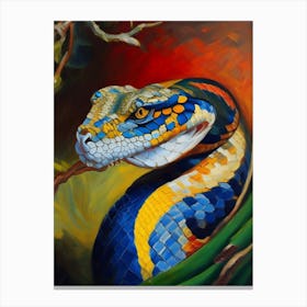 King Cobra Snake Painting Canvas Print