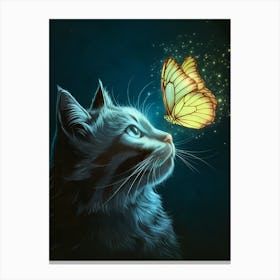 Butterfly Cat 2 Canvas Print