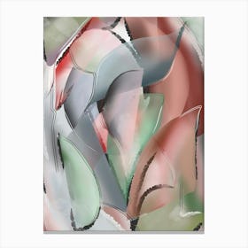 Abstract Overlapped Leaves Canvas Print