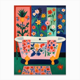 Flowers In The Bath Canvas Print