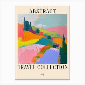 Abstract Travel Collection Poster Italy 6 Canvas Print