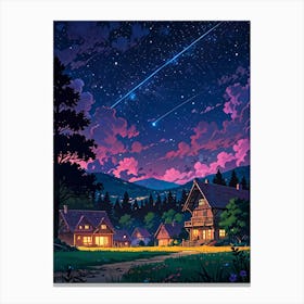 Night Sky Anime aesthetic 34 Canvas Print