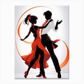 Couple Dancing Tango 1 Canvas Print