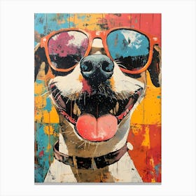 The Coolest Dog In Town 1 Canvas Print