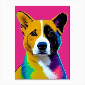Pembroke Welsh Corgi Andy Warhol Style dog Canvas Print