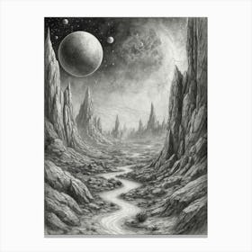 Landscape Of The Planets Canvas Print