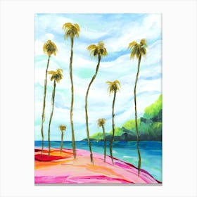 Tropical Palm Trees Landscape Canvas Print