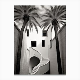 Palma De Mallorca, Spain, Black And White Photography 1 Canvas Print