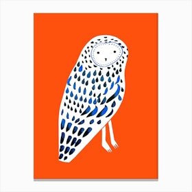 Owl Orange Canvas Print