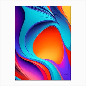 Abstract Colorful Waves Vertical Composition 75 Canvas Print