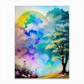 Colorful Tree In The Sky Canvas Print