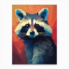 Raccoon Cute Illustration 1 Canvas Print