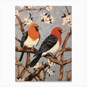 Two Birds Art Nouveau Poster 11 Canvas Print