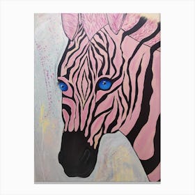 Pink Zebra Canvas Print