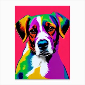 Nederlandse Kooikerhondje Andy Warhol Style dog Canvas Print