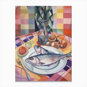 Tuna Still Life Painting Canvas Print