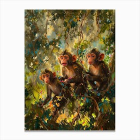 Three Chimpanzees 1 Canvas Print