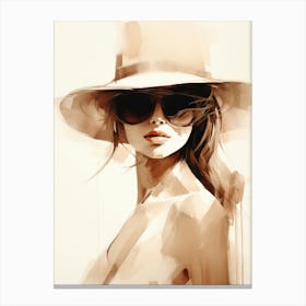 Woman In A Hat 41 Canvas Print