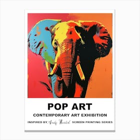 Poster Elephant Pop Art 1 Canvas Print