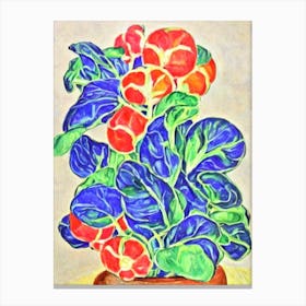 Spinach Fauvist vegetable Canvas Print