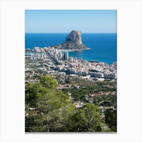 Coastal city of Calpe and the Mediterranean Canvas Print