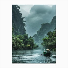 Boat On A River 5 Canvas Print