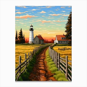 Fort Vancouver National Historic Site Fauvism Illustration 3 Canvas Print