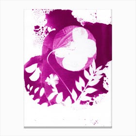 Purple Pink Poppy Flower Canvas Print