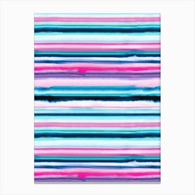 Degrade Stripes Watercolor Pink Canvas Print